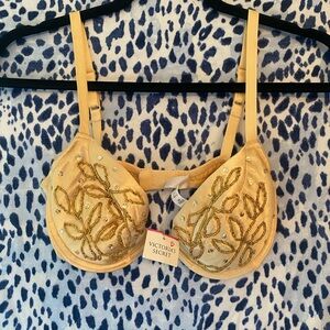 Vintage Victoria's Secret Gold Embellished Bra NWT